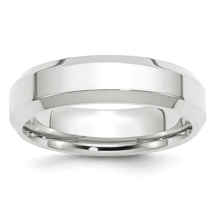 Rings Goldia Solid 14K White Gold 6mm Bevel Edge Comfort Fit MensWomens Wedding Band Ring Size 12 Rings Goldia Solid 14K White Gold 6mm Bevel Edge Comfort Fit MensWomens Wedding Band Ring Size 12