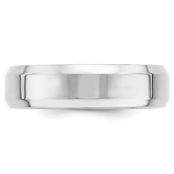 Rings Goldia Solid 14K White Gold 6mm Bevel Edge Comfort Fit MensWomens Wedding Band Ring Size 12 Rings Goldia Solid 14K White Gold 6mm Bevel Edge Comfort Fit MensWomens Wedding Band Ring Size 12