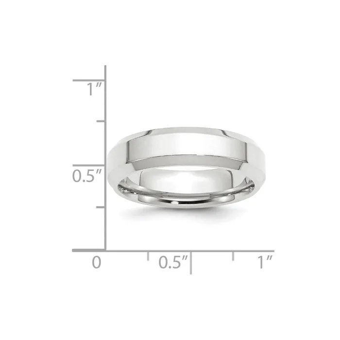 Rings Goldia Solid 14K White Gold 6mm Bevel Edge Comfort Fit MensWomens Wedding Band Ring Size 12 Rings Goldia Solid 14K White Gold 6mm Bevel Edge Comfort Fit MensWomens Wedding Band Ring Size 12
