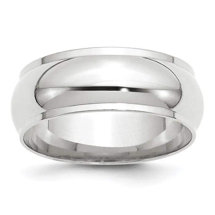 Rings Goldia Solid 14K White Gold 8mm Half Round with Edge MensWomens Wedding Band Ring Size 14 Rings Goldia Solid 14K White Gold 8mm Half Round with Edge MensWomens Wedding Band Ring Size 14