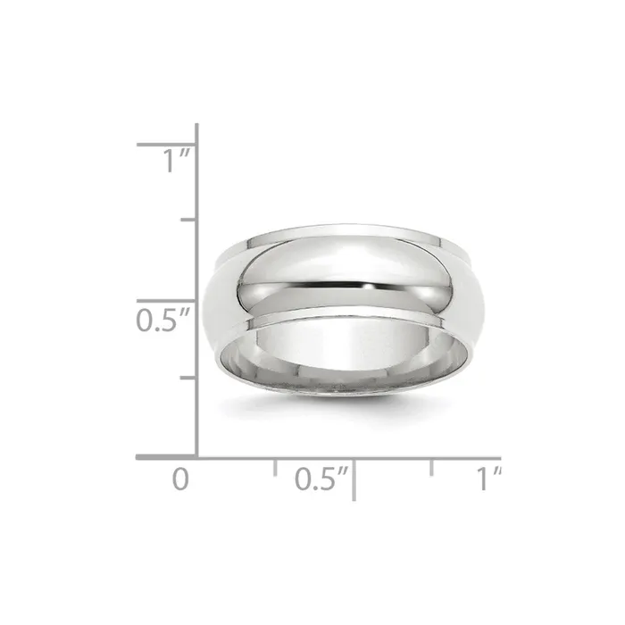 Rings Goldia Solid 14K White Gold 8mm Half Round with Edge MensWomens Wedding Band Ring Size 14 Rings Goldia Solid 14K White Gold 8mm Half Round with Edge MensWomens Wedding Band Ring Size 14