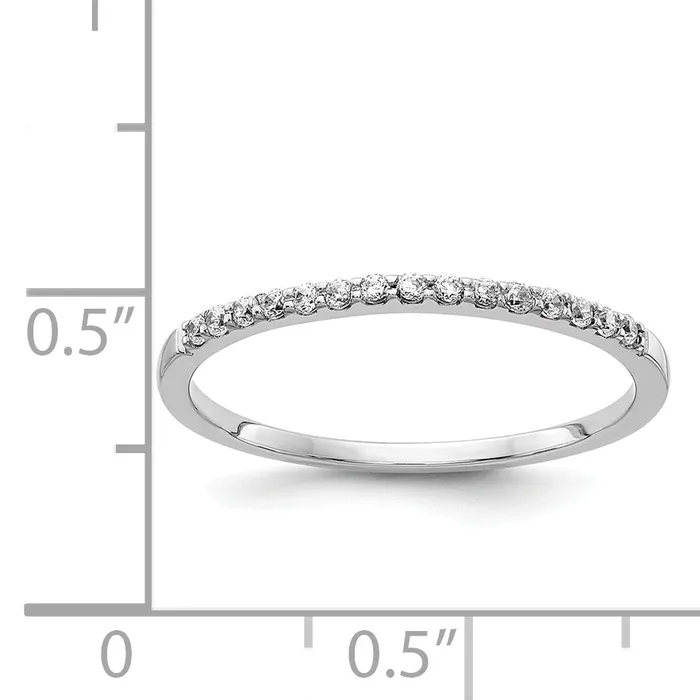 Rings Goldia Solid 14k White Gold Simulated CZ Band