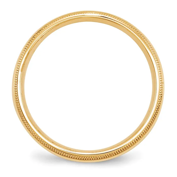 Rings Goldia Solid 14K Yellow Gold 5mm Double Milgrain Comfort Fit MensWomens Wedding Band Ring Size 9 Rings Goldia Solid 14K Yellow Gold 5mm Double Milgrain Comfort Fit MensWomens Wedding Band Ring Size 9