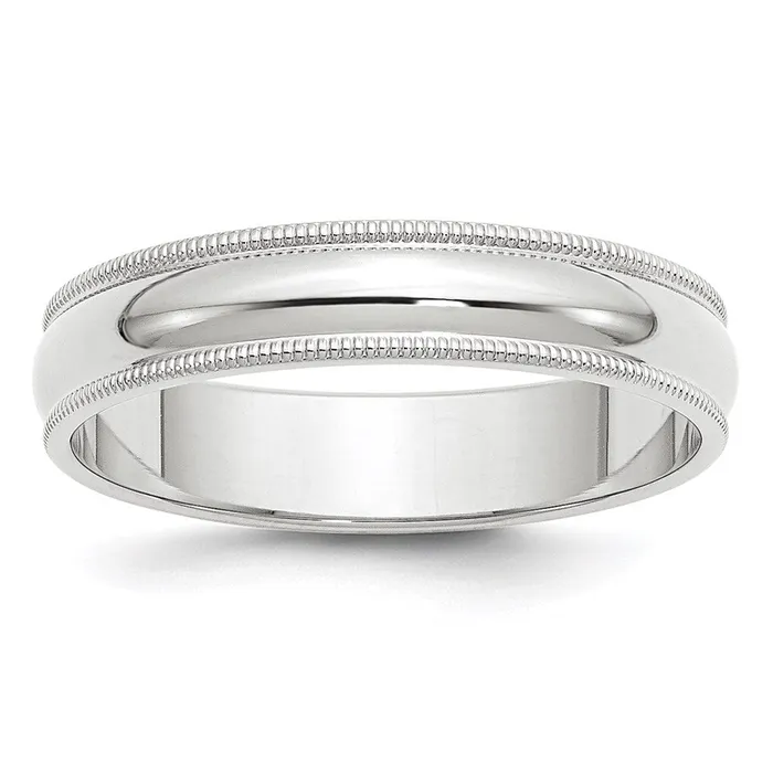 Rings Goldia Solid 14K Yellow Gold White Gold 5mm Milgrain MensWomens Wedding Band Ring Size 115