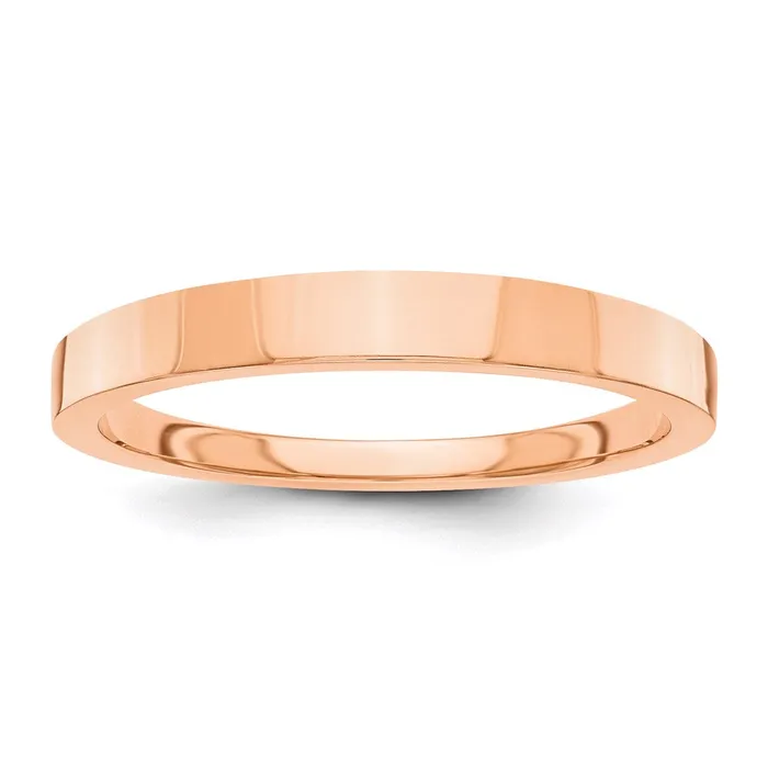 Rings Goldia Solid 18K Rose Gold 3mm Tapered Polished MensWomens Wedding Band Ring Size 75 Rings Goldia Solid 18K Rose Gold 3mm Tapered Polished MensWomens Wedding Band Ring Size 75