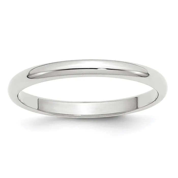 Rings Goldia Solid 18K White Gold 25mm Half Round MensWomens Wedding Band Ring Size 75 Rings Goldia Solid 18K White Gold 25mm Half Round MensWomens Wedding Band Ring Size 75