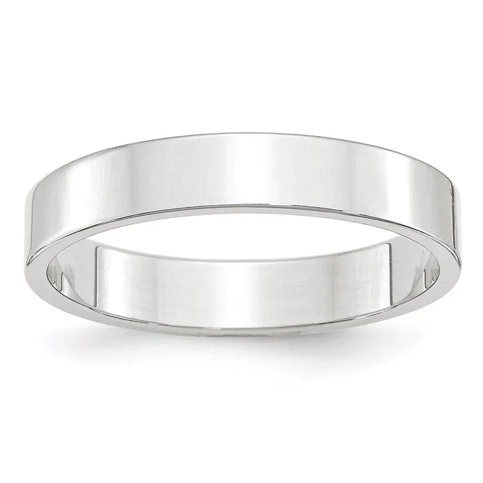 Rings Goldia Solid 18K White Gold 4mm Light Weight Flat MensWomens Wedding Band Ring Size 55 Rings Goldia Solid 18K White Gold 4mm Light Weight Flat MensWomens Wedding Band Ring Size 55