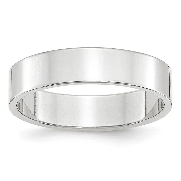 Rings Goldia Solid 18K White Gold 5mm Light Weight Flat MensWomens Wedding Band Ring Size 75 Rings Goldia Solid 18K White Gold 5mm Light Weight Flat MensWomens Wedding Band Ring Size 75