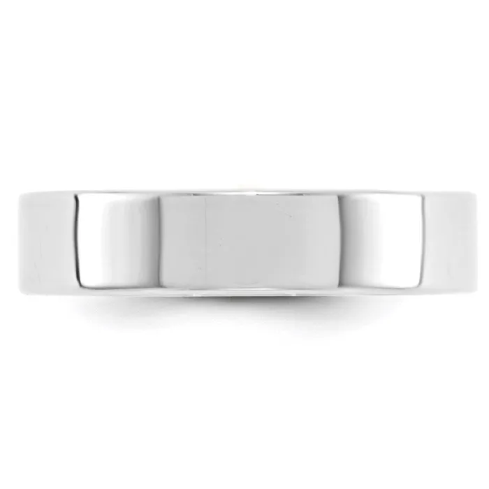 Rings Goldia Solid 18K White Gold 5mm Light Weight Flat MensWomens Wedding Band Ring Size 75 Rings Goldia Solid 18K White Gold 5mm Light Weight Flat MensWomens Wedding Band Ring Size 75