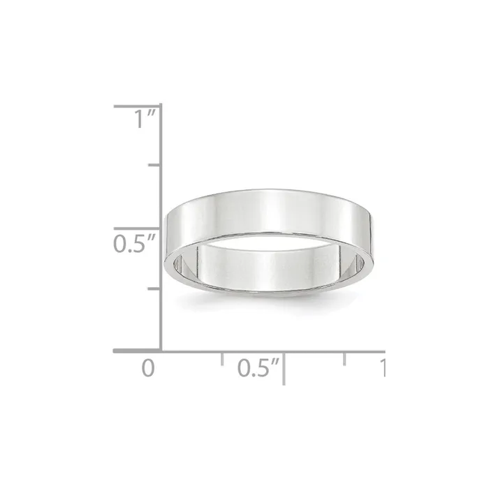 Rings Goldia Solid 18K White Gold 5mm Light Weight Flat MensWomens Wedding Band Ring Size 75 Rings Goldia Solid 18K White Gold 5mm Light Weight Flat MensWomens Wedding Band Ring Size 75