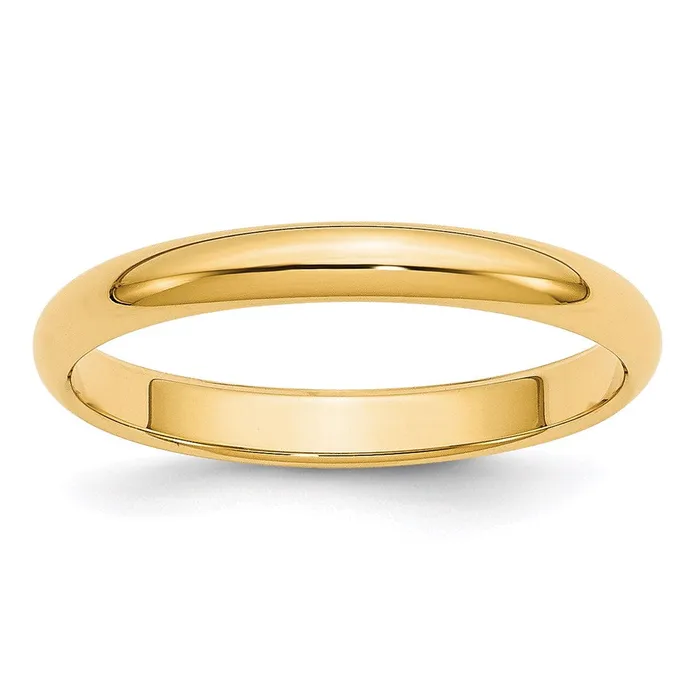 Rings Goldia Solid 18K Yellow Gold 3mm HalfRound Wedding MensWomens Wedding Band Ring Size 115 Rings Goldia Solid 18K Yellow Gold 3mm HalfRound Wedding MensWomens Wedding Band Ring Size 115