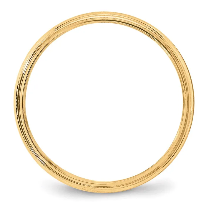 Rings Goldia Solid 18K Yellow Gold 4mm Milgrain HalfRound Wedding MensWomens Wedding Band Ring Size 95 Rings Goldia Solid 18K Yellow Gold 4mm Milgrain HalfRound Wedding MensWomens Wedding Band Ring Size 95