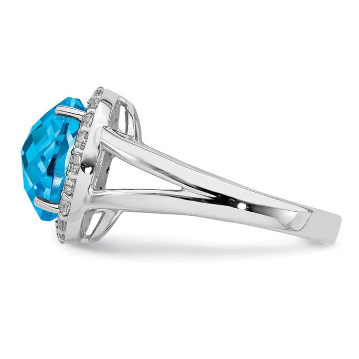 Rings Goldia Sterling Silver Rhodium Blue Topaz Ring