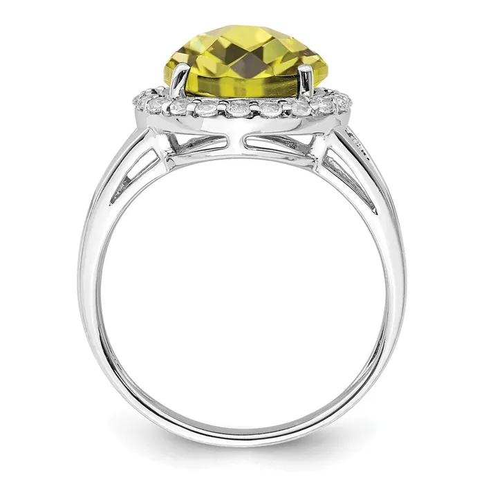 Rings Goldia Sterling Silver Rhodium Lemon Quartz u0026 White Topaz Ring