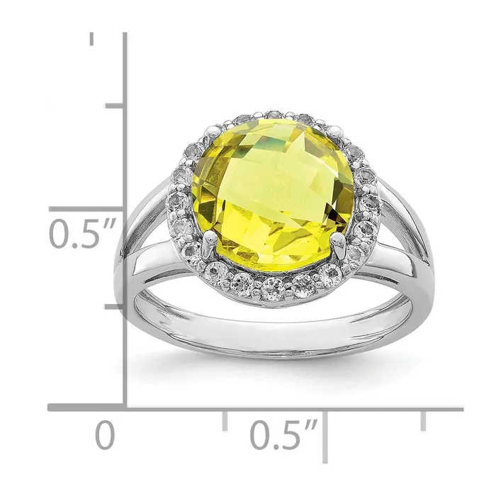 Rings Goldia Sterling Silver Rhodium Lemon Quartz u0026 White Topaz Ring