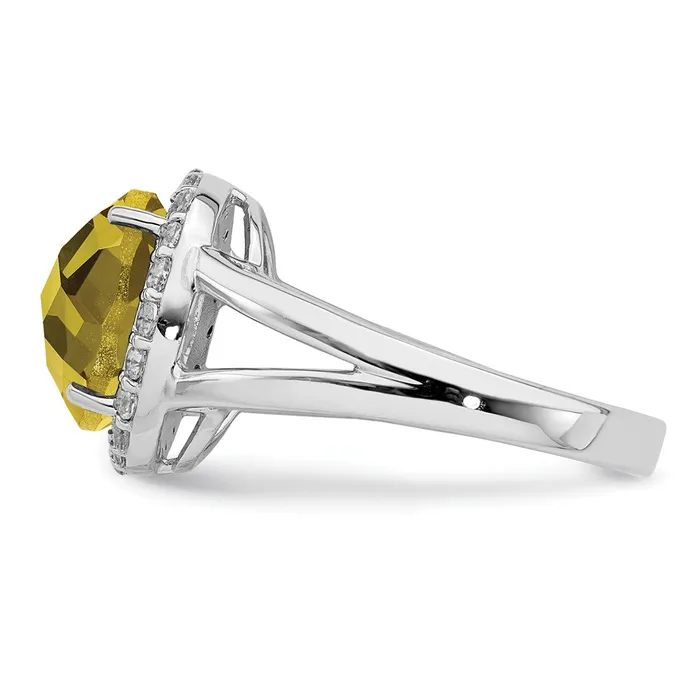 Rings Goldia Sterling Silver Rhodium Lemon Quartz u0026 White Topaz Ring