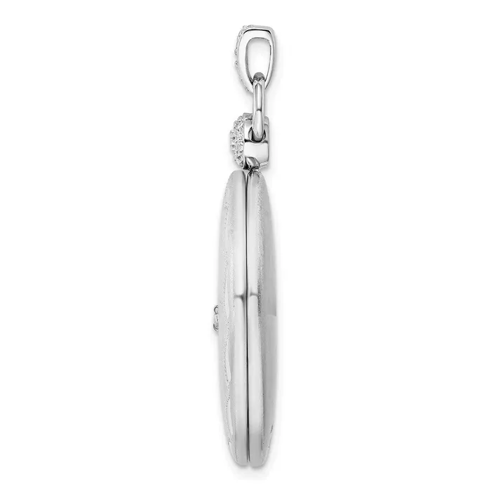 Rings Goldia Sterling Silver Rhodiumplate 26mm Diamond Accented DC Locket