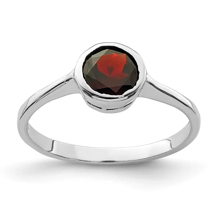 Rings Goldia Sterling Silver Rhodiumplated Garnet Ring