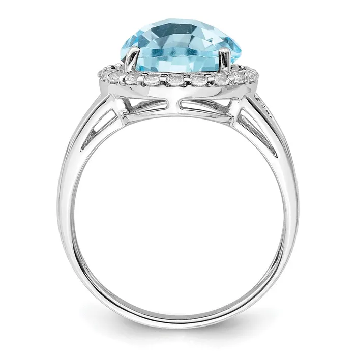 Rings Goldia Sterling Silver Rhodium Sky Blue Topaz Ring