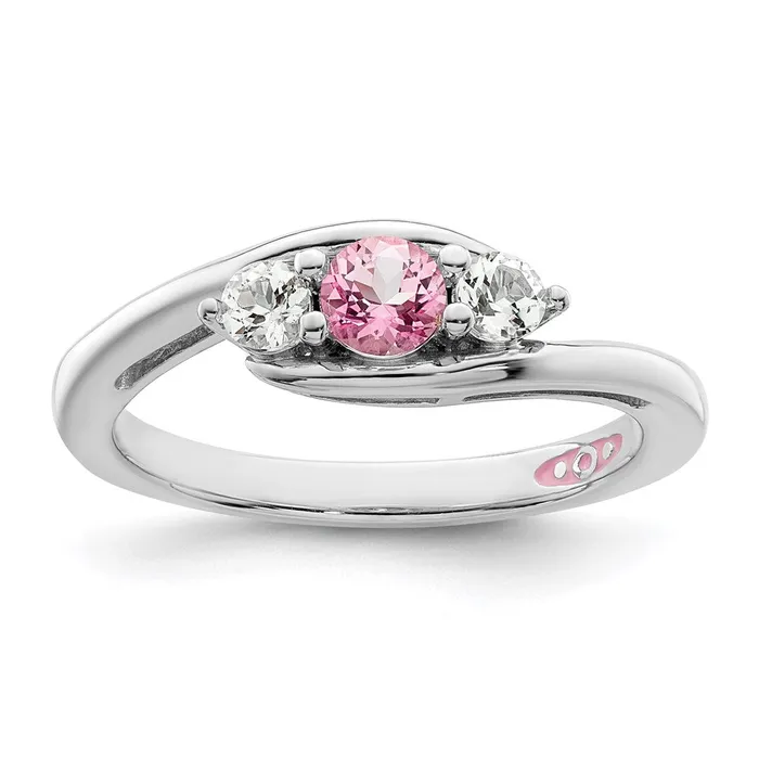 Rings Goldia Survivor Collection Sterling Silver Rhodiumplated White and Pink Swarovski Topaz Sue Ring Rings Goldia Survivor Collection Sterling Silver Rhodiumplated White and Pink Swarovski Topaz Sue Ring