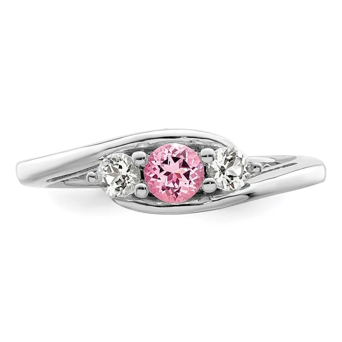 Rings Goldia Survivor Collection Sterling Silver Rhodiumplated White and Pink Swarovski Topaz Sue Ring