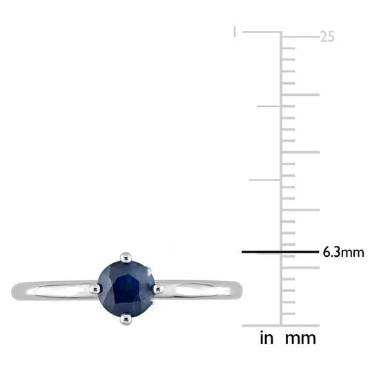 Rings JMS always Original Amour 10k White Gold 58 CT TGW Round Sapphire Stackable Ring Rings JMS always Original Amour 10k White Gold 58 CT TGW Round Sapphire Stackable Ring