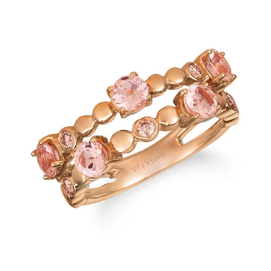 Rings JMS always Original Le Vian Creme Brulee Ring Peach Morganite Nude Diamonds set in 14K Strawberry Gold Ring Size 7 WJGT 30 Rings JMS always Original Le Vian Creme Brulee Ring Peach Morganite Nude Diamonds set in 14K Strawberry Gold Ring Size 7 WJGT 30