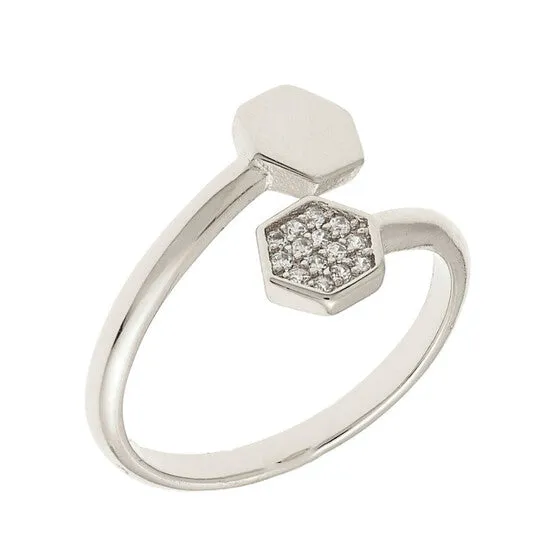 Rings JMS always Original Sole du Soleil Daffodil Collection Womens 18k WG Plated Fashion Ring Rings JMS always Original Sole du Soleil Daffodil Collection Womens 18k WG Plated Fashion Ring