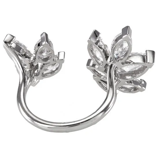 Rings JMS always Original Swarovski Rhodium Plated White Louison Open Ring Size 52 Rings JMS always Original Swarovski Rhodium Plated White Louison Open Ring Size 52
