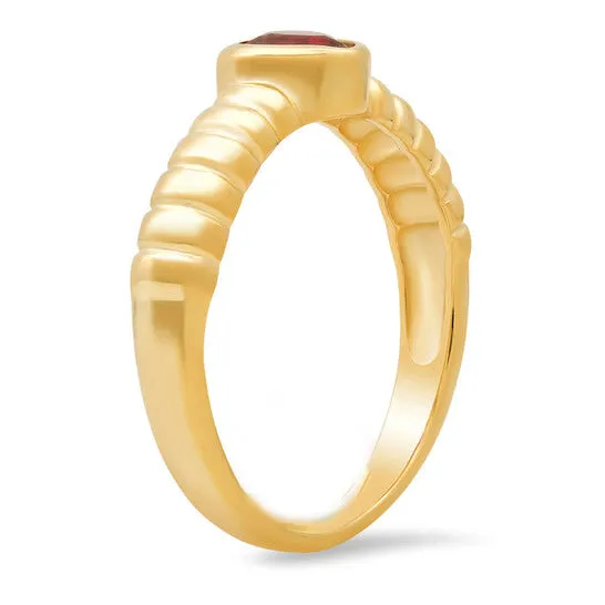 Rings Original Kylie Harper 14k Yellow Gold Over Silver Bezelset Heart Ruby CZ Ring JMS always Rings Original Kylie Harper 14k Yellow Gold Over Silver Bezelset Heart Ruby CZ Ring JMS always
