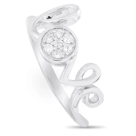 Rings Original LB Exclusive 14K White Gold 010 ct Diamond Love Ring JMS always Rings Original LB Exclusive 14K White Gold 010 ct Diamond Love Ring JMS always
