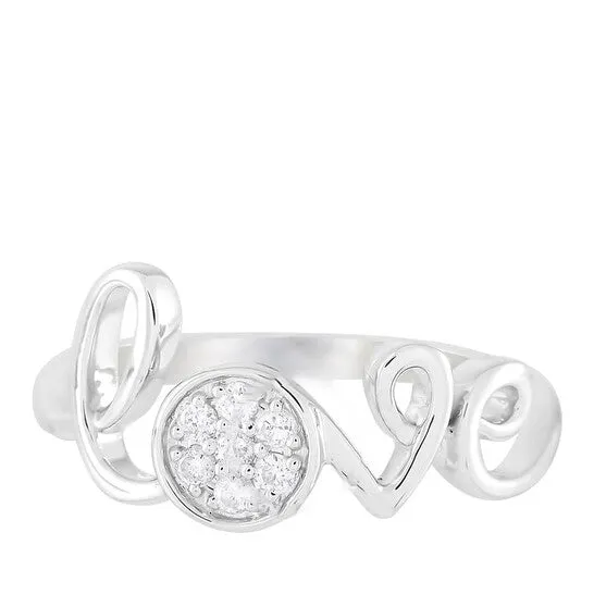 Rings Original LB Exclusive 14K White Gold 010 ct Diamond Love Ring JMS always Rings Original LB Exclusive 14K White Gold 010 ct Diamond Love Ring JMS always