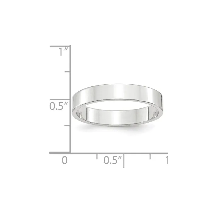Rings Solid 10K White Gold 4mm Light Weight Flat MensWomens Wedding Band Ring Size 85 Goldia Rings Solid 10K White Gold 4mm Light Weight Flat MensWomens Wedding Band Ring Size 85 Goldia