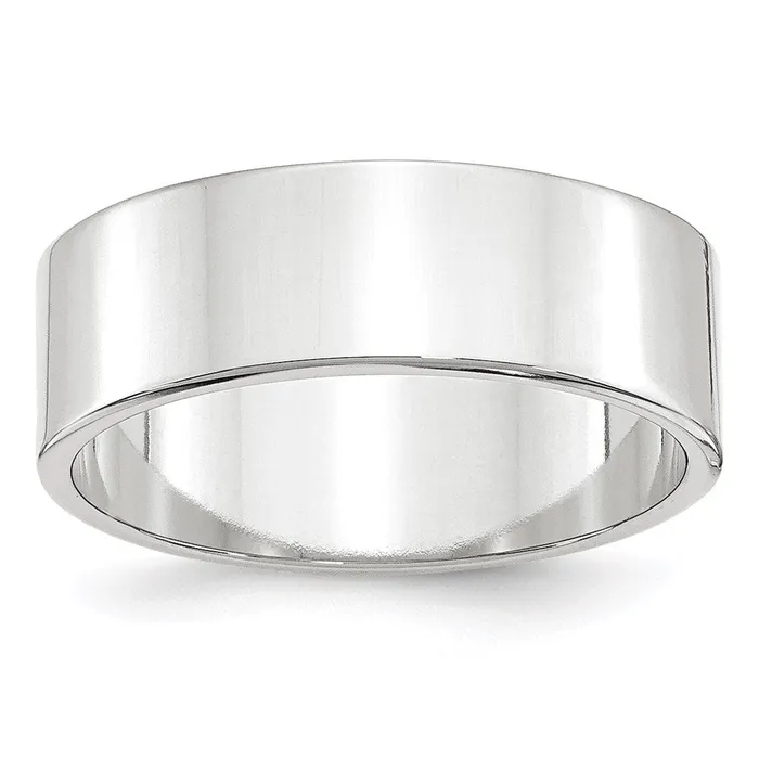 Rings Solid 10K White Gold 7mm Light Weight Flat MensWomens Wedding Band Ring Size 4 Goldia Rings Solid 10K White Gold 7mm Light Weight Flat MensWomens Wedding Band Ring Size 4 Goldia