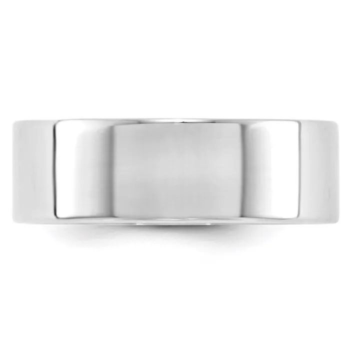 Rings Solid 10K White Gold 7mm Light Weight Flat MensWomens Wedding Band Ring Size 4 Goldia Rings Solid 10K White Gold 7mm Light Weight Flat MensWomens Wedding Band Ring Size 4 Goldia