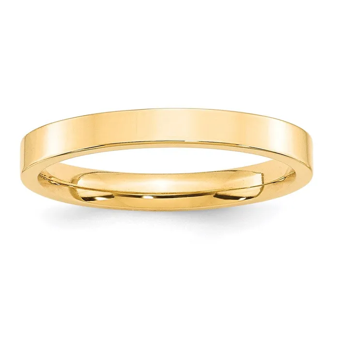 Rings Solid 10K Yellow Gold 3mm Standard Flat Comfort Fit MensWomens Wedding Band Ring Size 6 Goldia Rings Solid 10K Yellow Gold 3mm Standard Flat Comfort Fit MensWomens Wedding Band Ring Size 6 Goldia