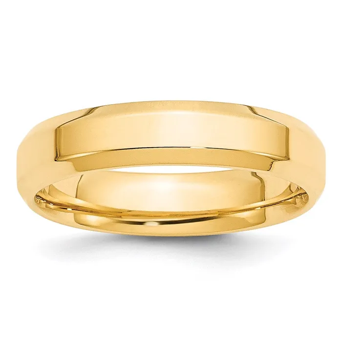 Rings Solid 10K Yellow Gold 5mm Bevel Edge Comfort Fit MensWomens Wedding Band Ring Size 115 Goldia Rings Solid 10K Yellow Gold 5mm Bevel Edge Comfort Fit MensWomens Wedding Band Ring Size 115 Goldia