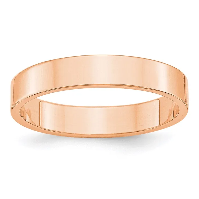 Rings Solid 14K Yellow Gold Rose Gold 4mm Light Weight Flat MensWomens Wedding Band Ring Size 6 Goldia Rings Solid 14K Yellow Gold Rose Gold 4mm Light Weight Flat MensWomens Wedding Band Ring Size 6 Goldia