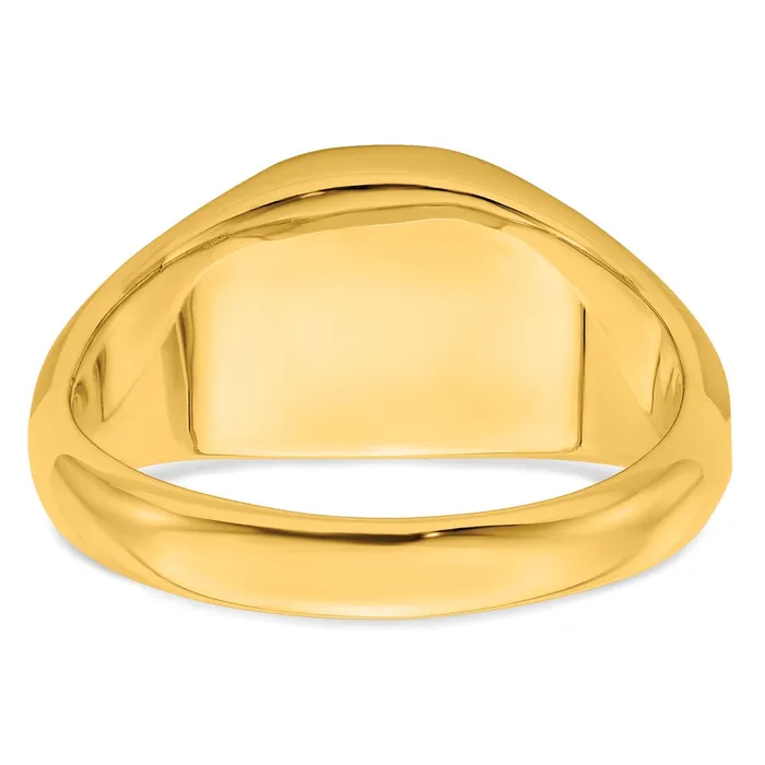 Rings Solid 14k Yellow Gold Simulated Onyx and CZ Mens Ring Goldia