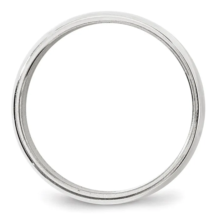Rings Solid 18K White Gold 8mm Milgrain Half Round MensWomens Wedding Band Ring Size 95 Goldia Rings Solid 18K White Gold 8mm Milgrain Half Round MensWomens Wedding Band Ring Size 95 Goldia