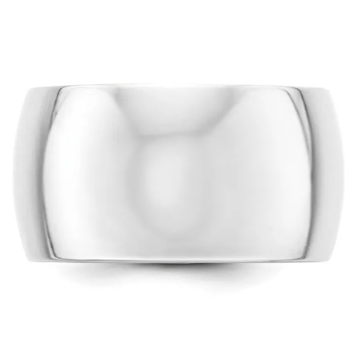 Solid 10K White Gold 12mm Half Round MensWomens Wedding Band Ring Size 45 Goldia Rings Solid 10K White Gold 12mm Half Round MensWomens Wedding Band Ring Size 45 Goldia Rings