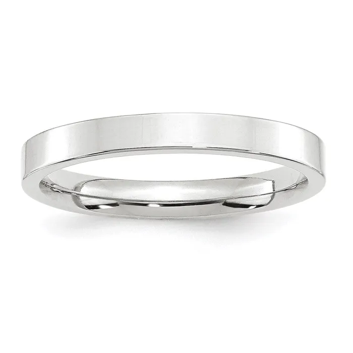 Solid 10K White Gold 3mm Standard Flat Comfort Fit MensWomens Wedding Band Ring Size 45 Goldia Rings Solid 10K White Gold 3mm Standard Flat Comfort Fit MensWomens Wedding Band Ring Size 45 Goldia Rings