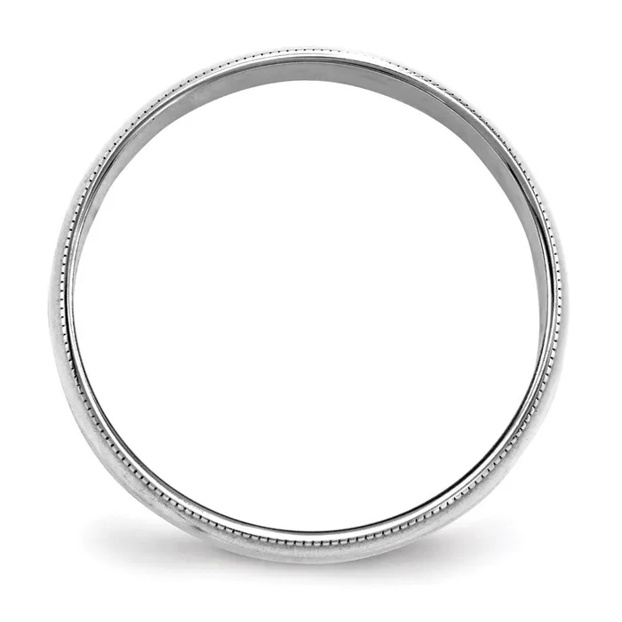 Solid 10K White Gold 6mm Light Weight Milgrain Half Round MensWomens Wedding Band Ring Size 7 Goldia Rings Solid 10K White Gold 6mm Light Weight Milgrain Half Round MensWomens Wedding Band Ring Size 7 Goldia Rings