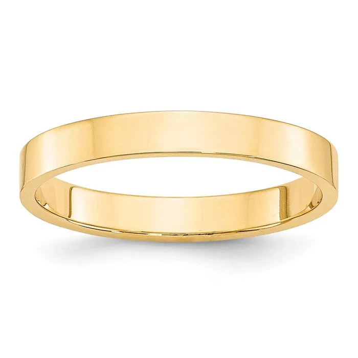 Solid 10K Yellow Gold 3mm Light Weight Flat MensWomens Wedding Band Ring Size 9 Goldia Rings Solid 10K Yellow Gold 3mm Light Weight Flat MensWomens Wedding Band Ring Size 9 Goldia Rings