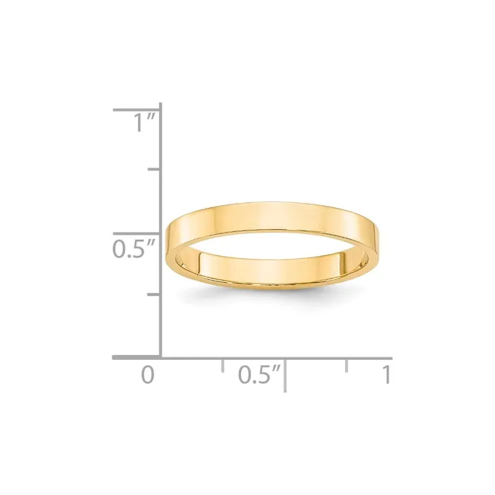 Solid 10K Yellow Gold 3mm Light Weight Flat MensWomens Wedding Band Ring Size 9 Goldia Rings Solid 10K Yellow Gold 3mm Light Weight Flat MensWomens Wedding Band Ring Size 9 Goldia Rings