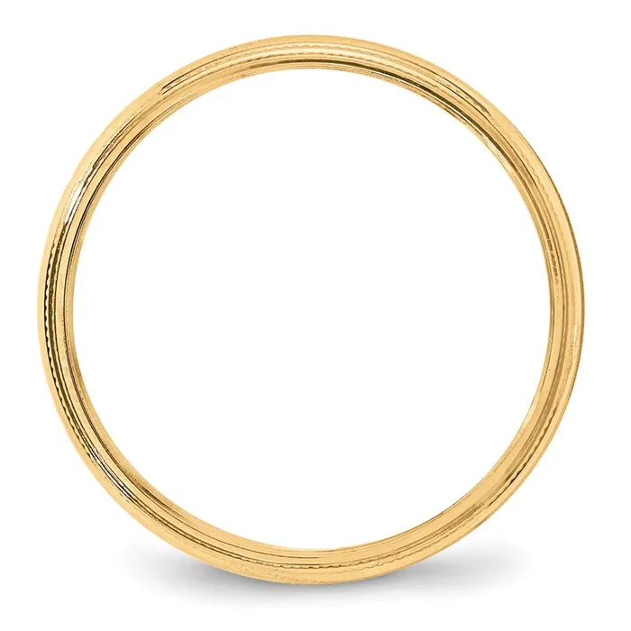 Solid 10K Yellow Gold 4mm Light Weight Milgrain Half Round MensWomens Wedding Band Ring Size 12 Goldia Rings Solid 10K Yellow Gold 4mm Light Weight Milgrain Half Round MensWomens Wedding Band Ring Size 12 Goldia Rings