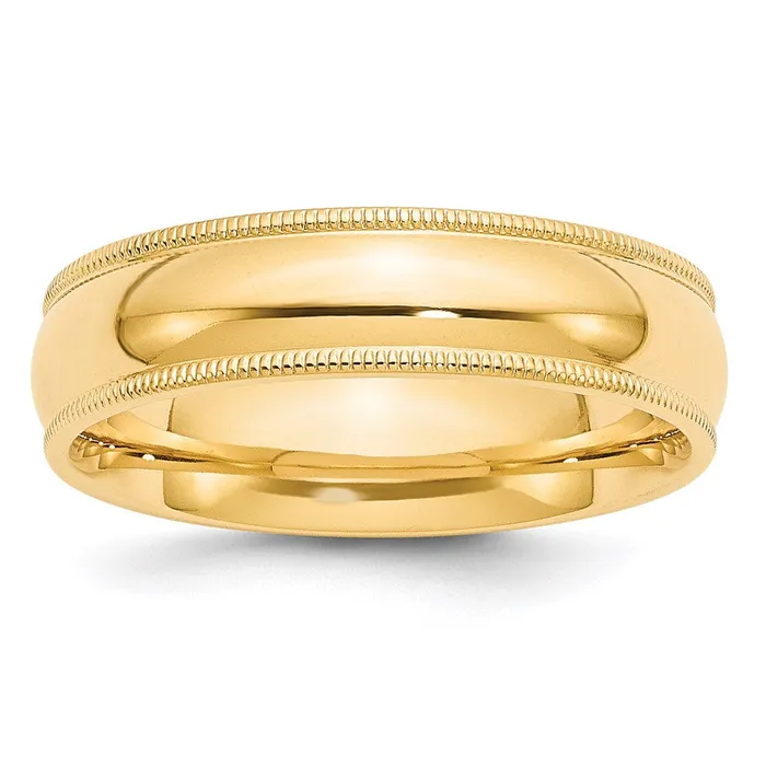 Solid 10K Yellow Gold 6mm Milgrain Comfort Fit MensWomens Wedding Band Ring Size 135 Goldia Rings Solid 10K Yellow Gold 6mm Milgrain Comfort Fit MensWomens Wedding Band Ring Size 135 Goldia Rings