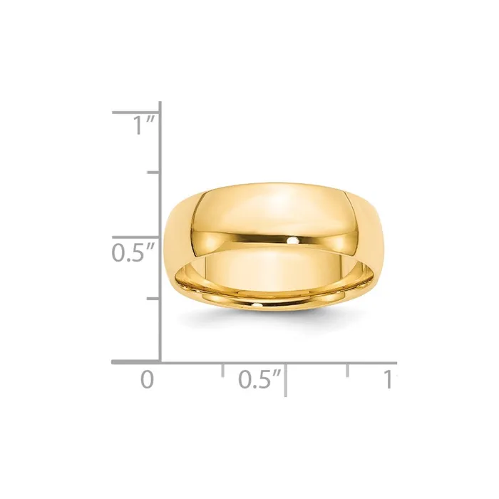 Solid 10K Yellow Gold 7mm Light Weight Comfort Fit MensWomens Wedding Band Ring Size 105 Goldia Rings Solid 10K Yellow Gold 7mm Light Weight Comfort Fit MensWomens Wedding Band Ring Size 105 Goldia Rings
