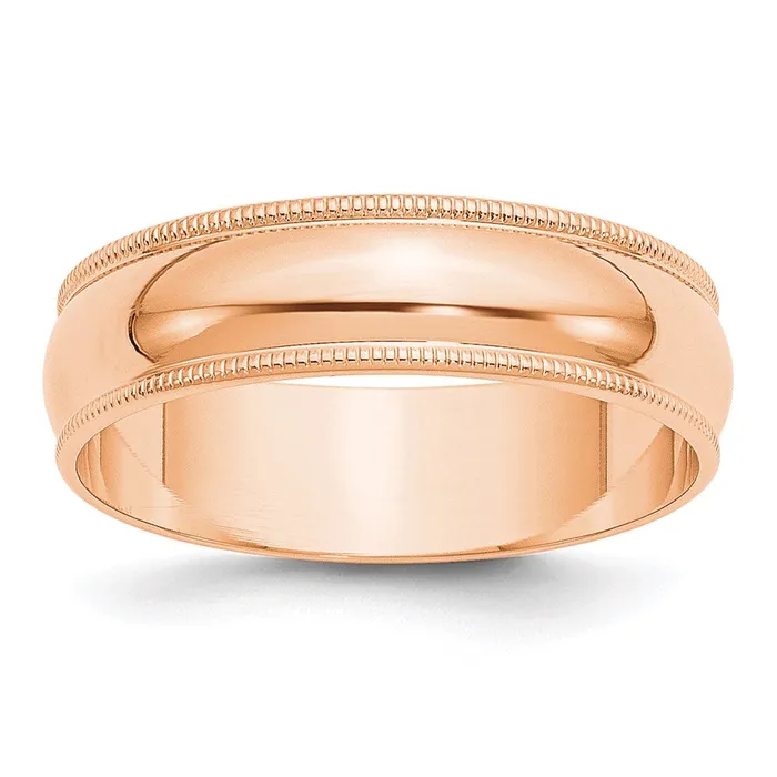 Solid 10K Yellow Gold Rose Gold 6mm Light Weight Milgrain Half Round MensWomens Wedding Band Ring Size 115 Goldia Rings Solid 10K Yellow Gold Rose Gold 6mm Light Weight Milgrain Half Round MensWomens Wedding Band Ring Size 115 Goldia Rings