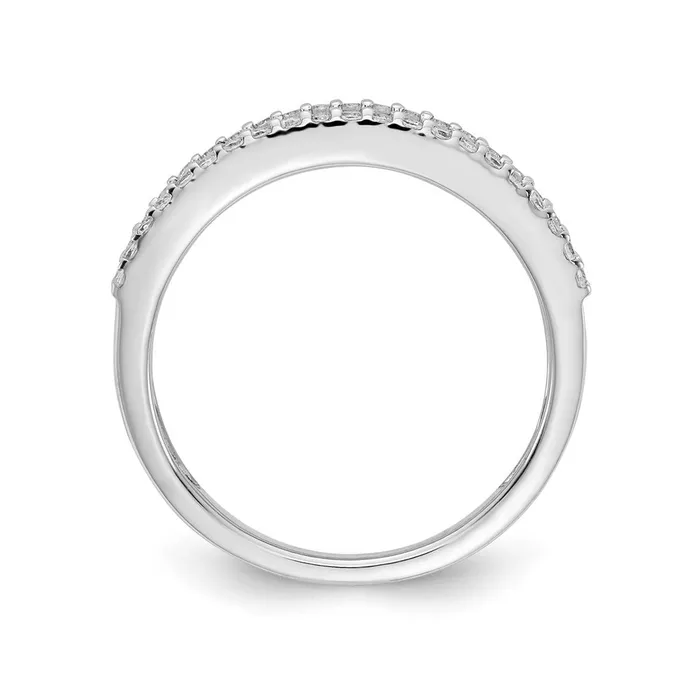 Solid 14k White Gold Simulated CZ and Ruby Fancy Ring Goldia Rings